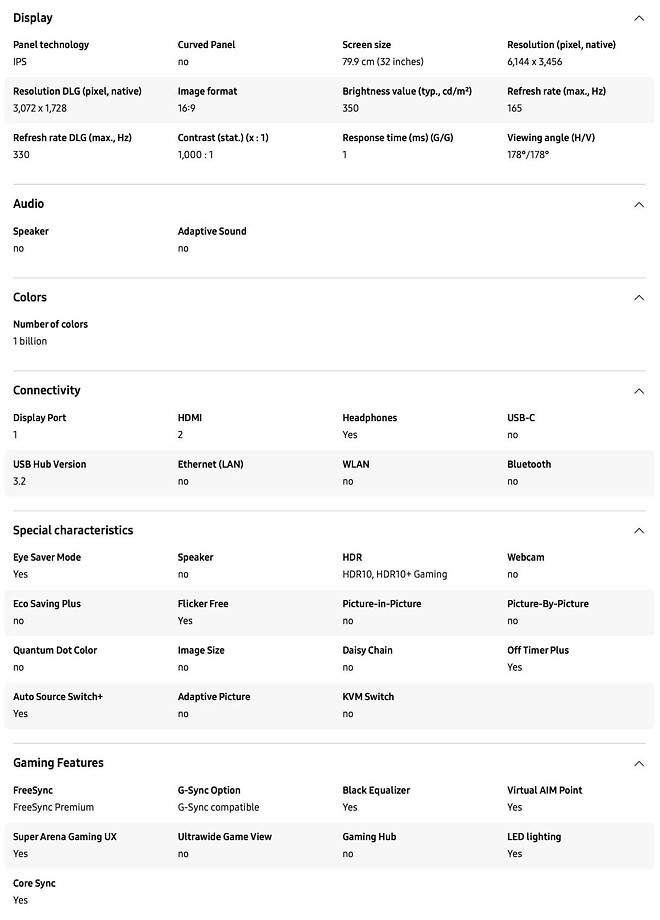 삼성전자, 첫 6K 32인치 165Hz 모니터 G80HS 출시