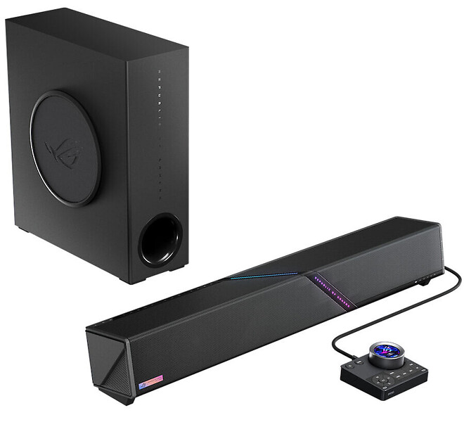 ASUS ROG Gjallar 게이밍 데스크톱 사운드바 출시: Dolby Atmos와 HDMI 2.1 지원