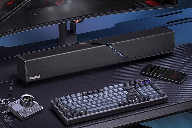 ASUS ROG Gjallar 게이밍 데스크톱 사운드바 출시: Dolby Atmos와 HDMI 2.1 지원